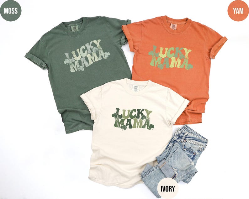 Lucky Mama Shirt, Comfort Colors Saint Patricks Tshirt, St Patricks Tee, Saint Patricks Day Gift for Mom, Shamrock Shirt, Irish Mom Crewneck image 7