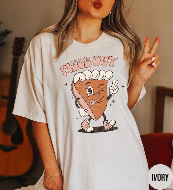 Piece Out Retro Pumpkin Pie Shirt Thanksgiving Shirt Fall Tshirt Women Cute Fall Crewneck Fall Graphic Tee Thankful Comfort Colors Tee