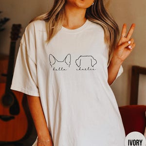 Custom Dog Shirt, Personalized Dog Ear Shirt with Name, Custom Dog Mom Shirt, Dog Dad T-Shirt, Gift for Pet Lovers, Pet Gift for Him