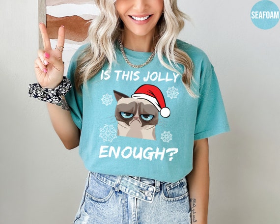 Is This Jolly Enough Funny Black Cat Christmas Kitten Gift T-Shirt Is This Jolly Enough Funny Black Cat Christmas Kitten Gift T-Shirt