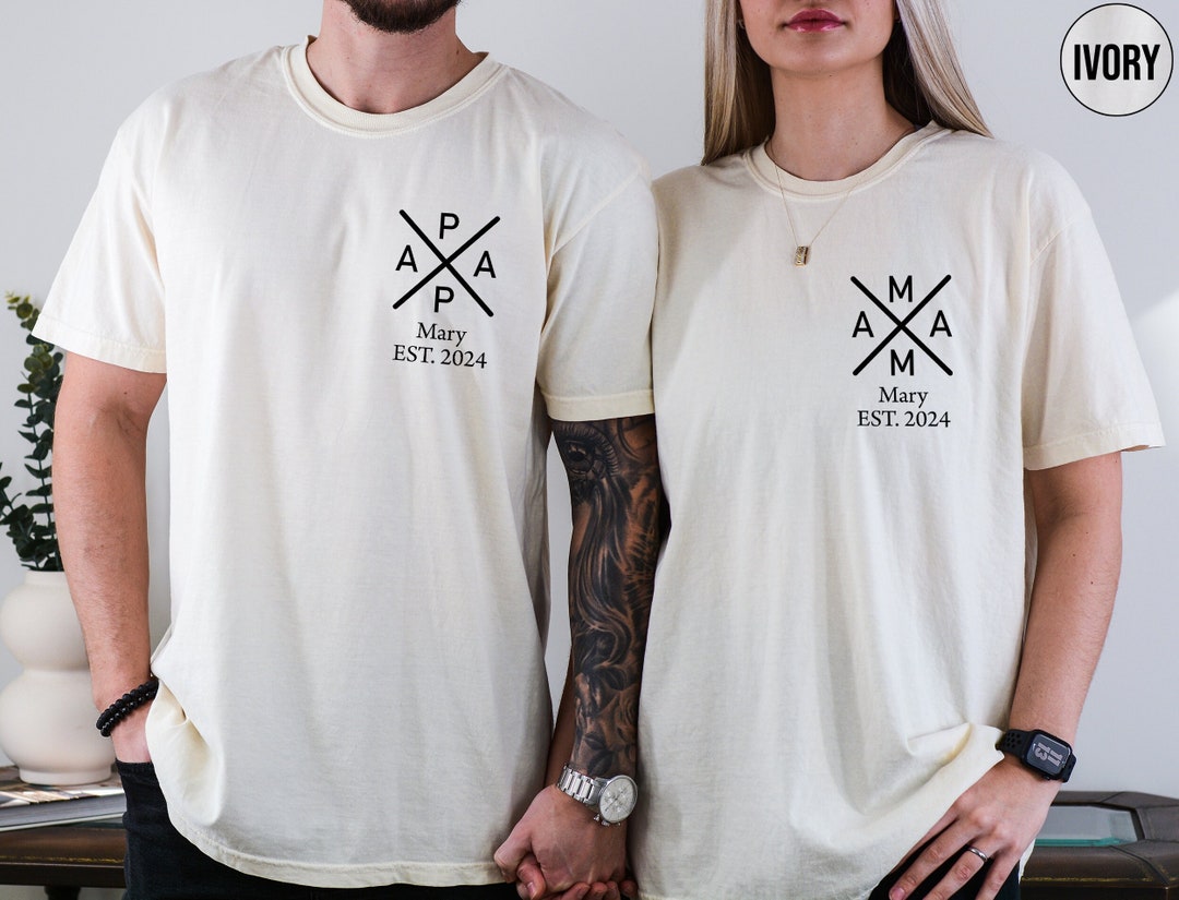 Comfort Colors Custom Mama and Dad Shirts, New Dad Shirt, Gift for New ...