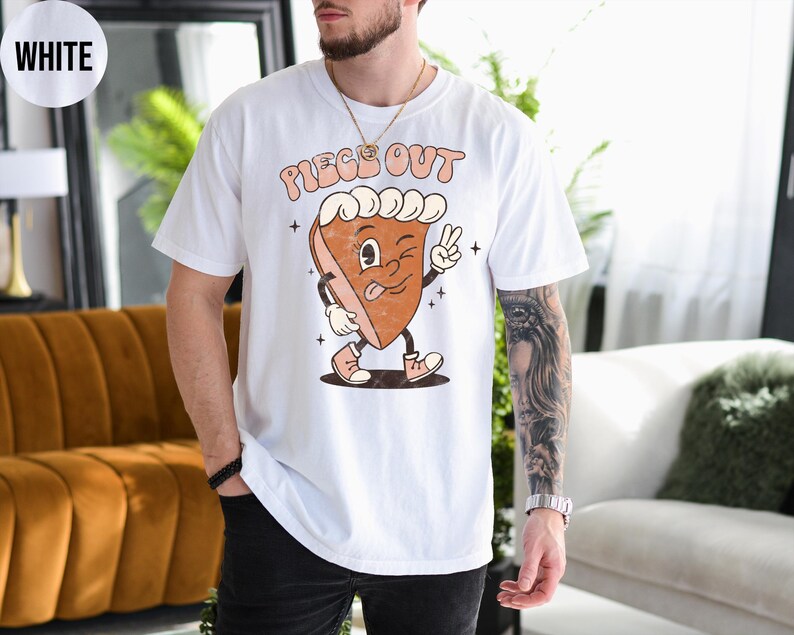 Piece Out Retro Pumpkin Pie Shirt Thanksgiving Shirt Fall Tshirt Women Cute Fall Crewneck Fall Graphic Tee Thankful Comfort Colors Tee image 8