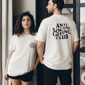 Custom Anti Social Lifting Club Shirt, Unisex Comfort Colors Tshirt, Personalized Social Club Crewneck, Gym Shirts Men, Gift for Him, Women