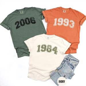 Comfort Colors,Retro Custom Year Shirt ,Retro Birth Date Tshirt, Personalized Birthday Tshirt,Dad Birthday Gift,Birthday Gift for Mens