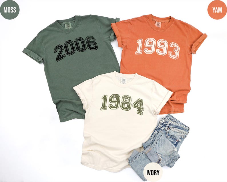 Comfort Colors,Retro Custom Year Shirt ,Retro Birth Date Tshirt, Personalized Birthday Tshirt,Dad Birthday Gift,Birthday Gift for Mens