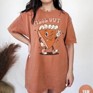 Piece Out Retro Pumpkin Pie Shirt Thanksgiving Shirt Fall Tshirt Women Cute Fall Crewneck Fall Graphic Tee Thankful Comfort Colors Tee image 6