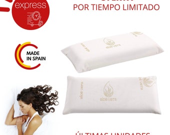 ALMOHADA Viscoelastica ALOE VERA Antialergica Lavable Antiacaros 90/105 cama