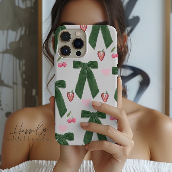 Vintage Coquette Phone Case, Cute Phone Case, Bow Phone Case, iPhone 15 14 13 12 11 Pro Max 8 Plus X, Gifts For Her, iPhone Accessories
