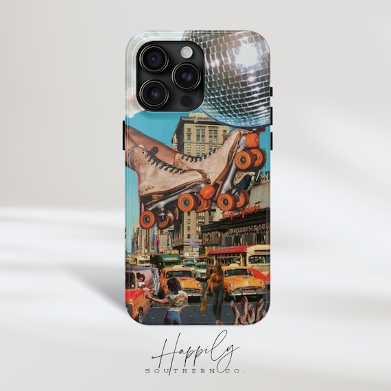 Retro Vibes Phone Case,Vintage Collage Phone Case,Disco Ball Phone Case,iPhone 15 14 13 12 11 Pro Max ,Gifts For Her,iPhone Accessories