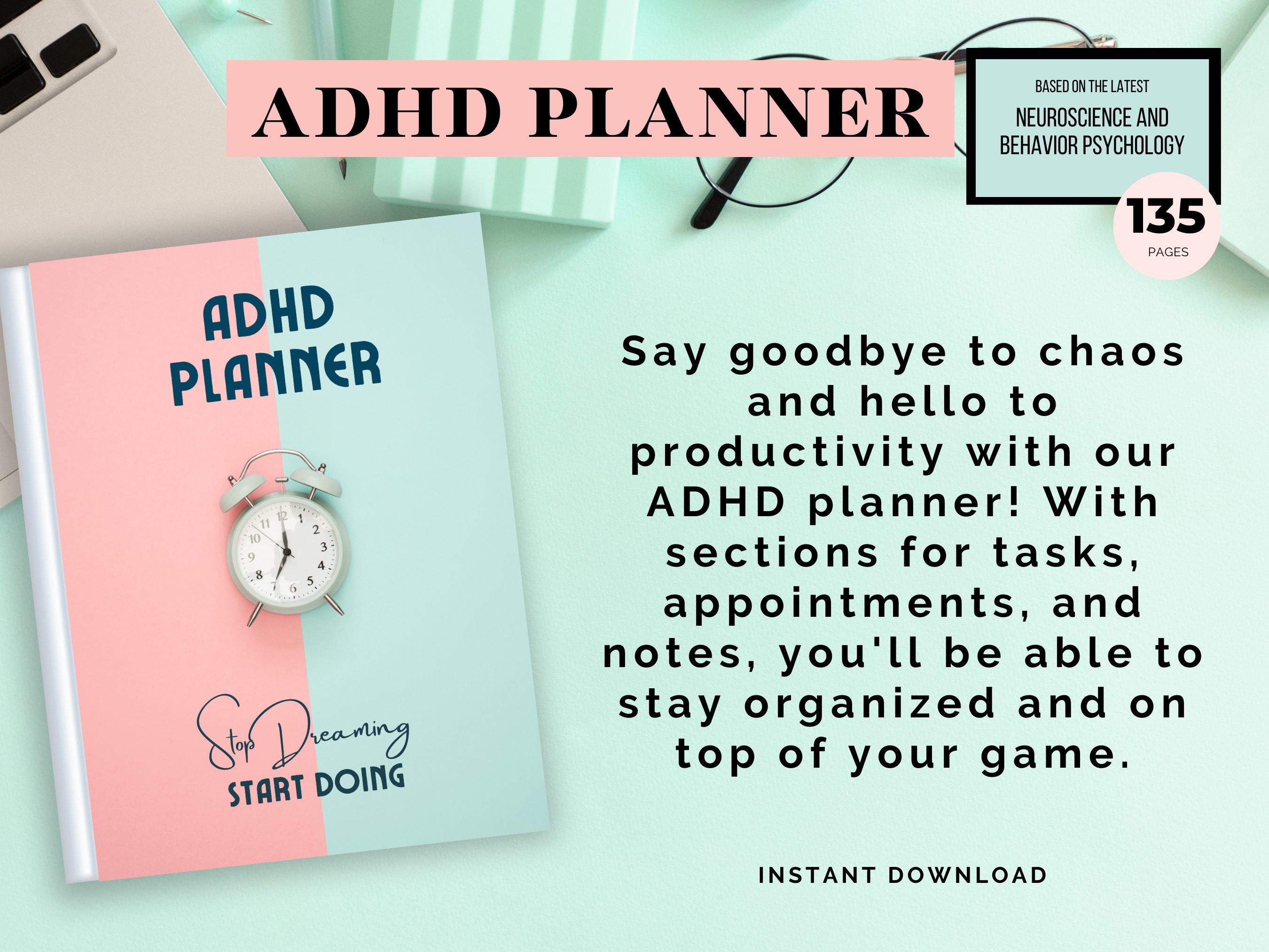 ADHD Planner Adhd Planner Printable ADHD ADHD Digital Etsy