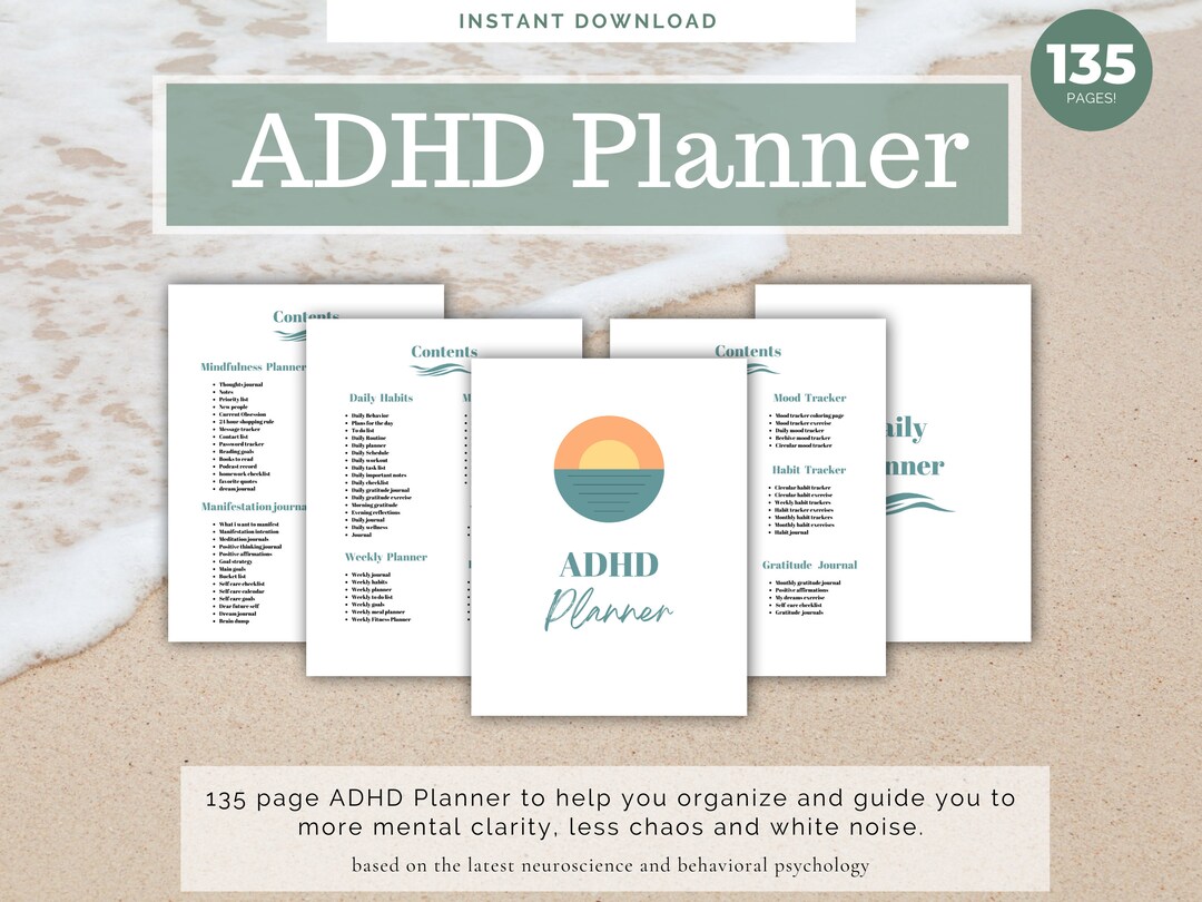 Adhd Planner, Adhd Planner Printable, ADHD, Adhd in Women, ADHD Adult ...