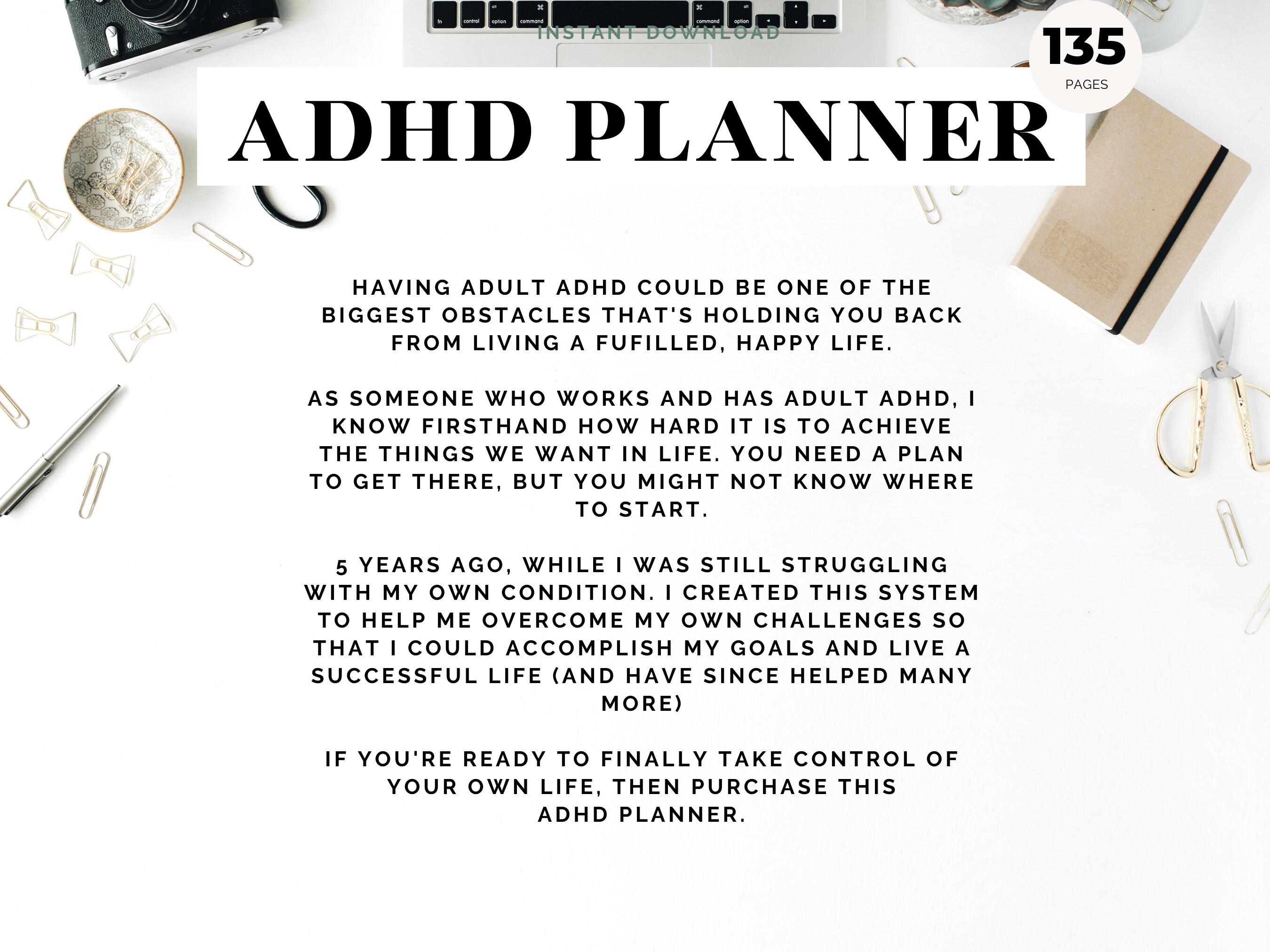 ADHD Planner, Adhd Planner Printable, ADHD, ADHD Digital Planner, Adhd