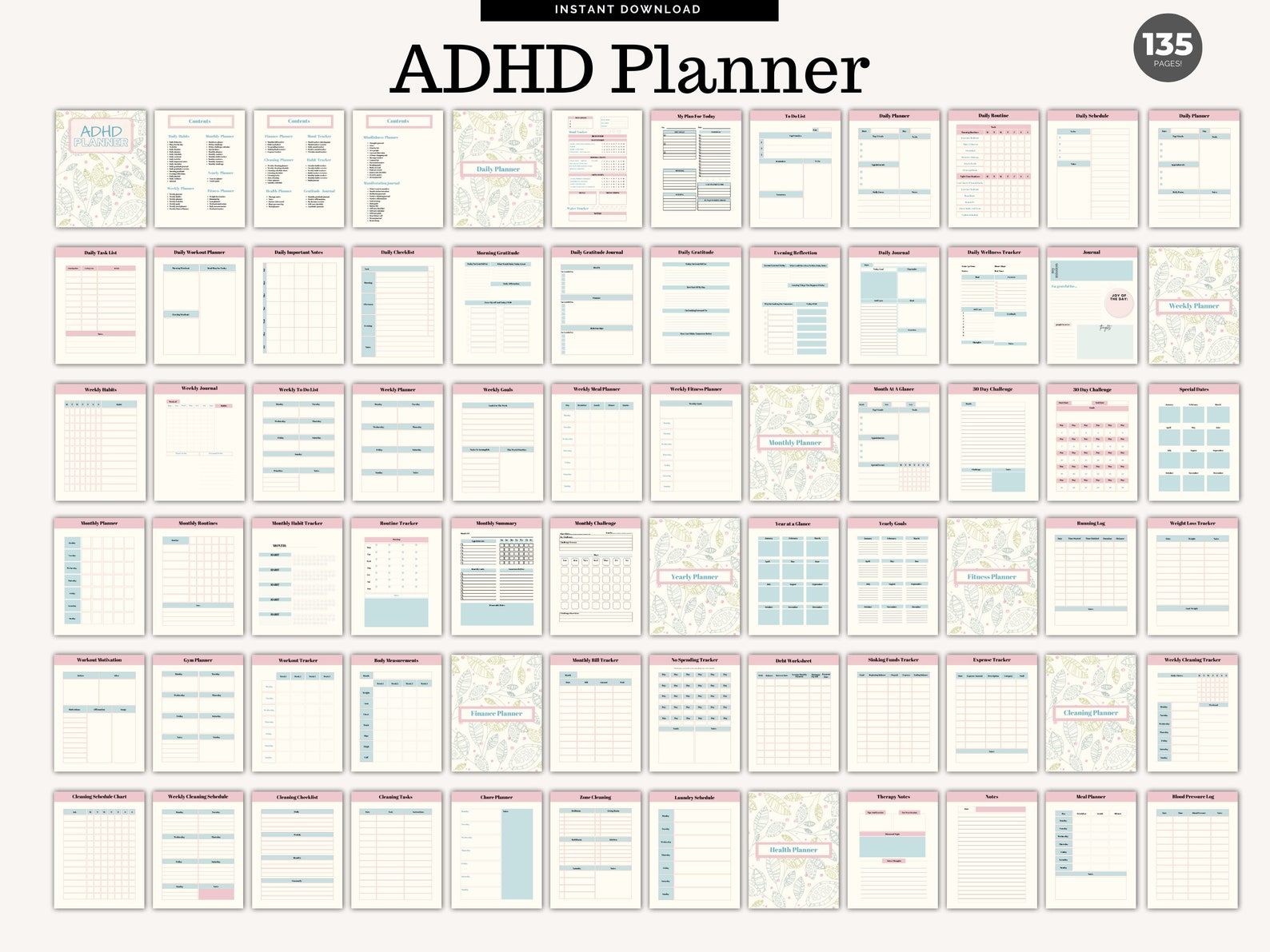 ADHD ADHD Planner Adhd Planner Printable ADHD Digital Planner Adhd ADHD ADHD Planner Adhd Planner Printable ADHD Digital Planner Adhd