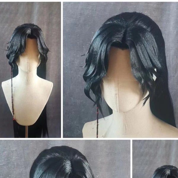 Hua Cheng Cospay Wig/Lace Front Wig/Glue hairline wig/Custom Made Cosplay Wig/Fox&Shion Collab  [Read description before order]