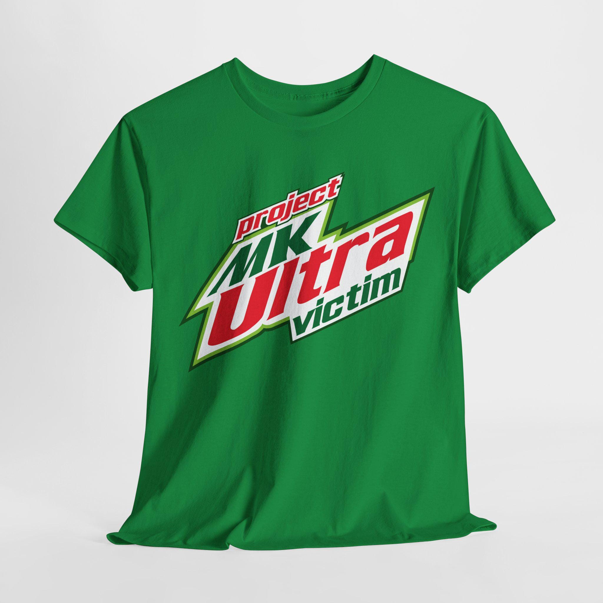 Project Mk-ultra Victim (parody Mountain Dew Logo) T-shirt