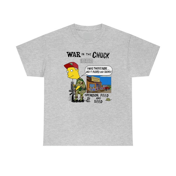 Sneed "War in the Chuck" Meme Parody Shirt (white or grey)