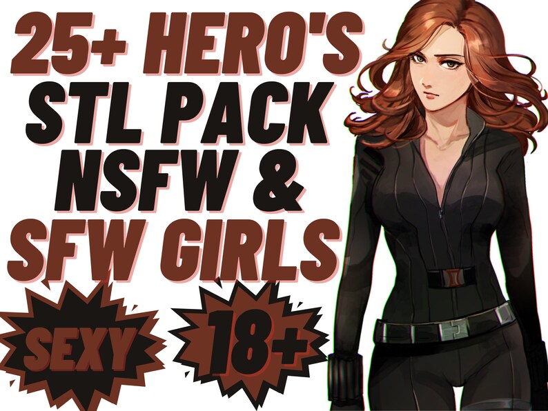Heroine Girls STL 25 Pack Sexy NSFW 3D Print Files Female - Etsy