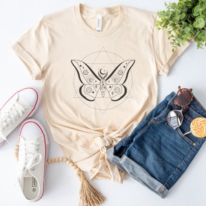 Butterfly T-Shirt, Celestial Shirt, Astrology Apparel, Sun Moon, Celestial Moon, Celestial Hoodie, Witchy Apparel, Free Spirit