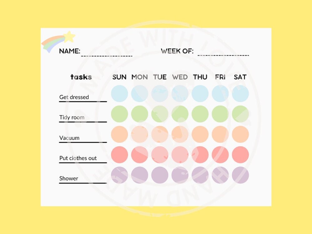 Chore Chart Bundle, PLR Chore Charts, Digital Download, Family Chores ...