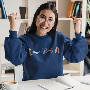 Lab Tech Crewneck Sweatshirt | Women's STEM Top | Science enthusiast sweatshirt