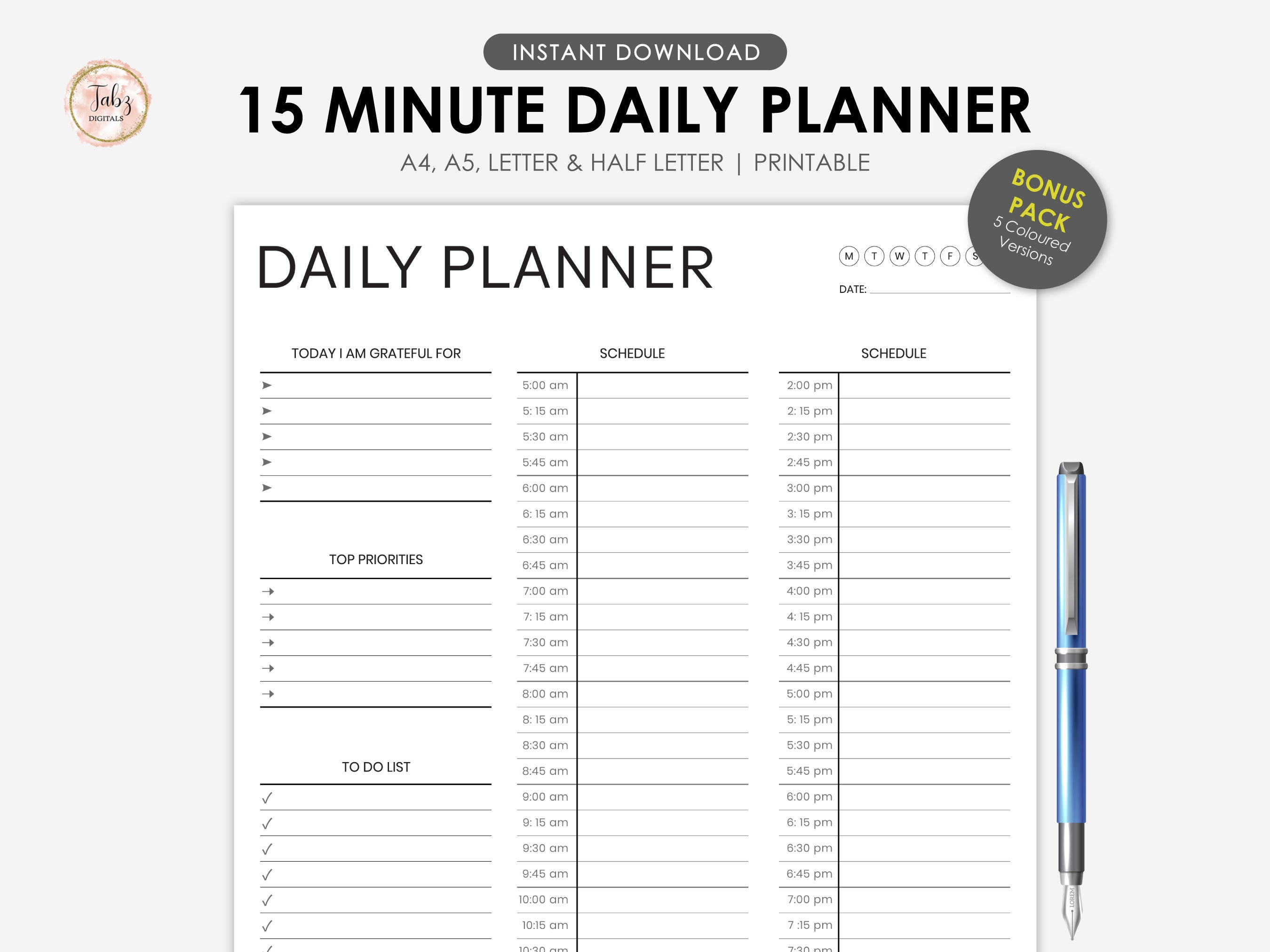 15-minute-planner-appointment-planner-daily-planner-printable