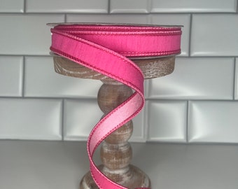 3/4" Hot pink wired Farrisilk Ribbon, "Color Fusion", Wired Ribbon, Designer Ribbon, Spring Ribbon, Accent Ribbon,  RK598-14
