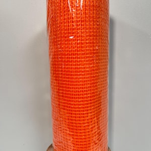 Orange Deco Mesh Roll 10 Inch x 10 Yards, Fall Wreath Mesh, Halloween and Thanksgiving Mesh for Crafts, Wreath Supplies, Autumn Decor Mesh