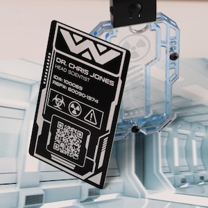 Gepersonaliseerde toegangs-ID Weyland Yutani lasergegraveerd aluminium - cadeau voor buitenaardse fans
