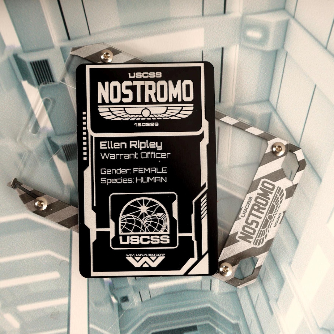 Patch PVC USCSS Nostromo Alien Weyland Yutani – Rouge, Pour Airsoft, Cosplay, équipe – 80 Mm X 50 Mm