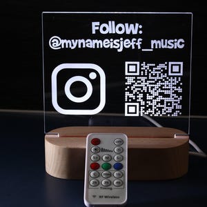 Placa de código QR LED personalizada - Placa de digitalização para pagamento - Placa de conexão conosco - Placa de mídia social empresarial, Placa de mídia social - Placa de código QR