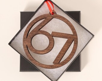 The Official "67" Ornament | Dictionary.com 2025 Word of the Year | Gen Alpha Meme Brainrot Slang Christmas Gift