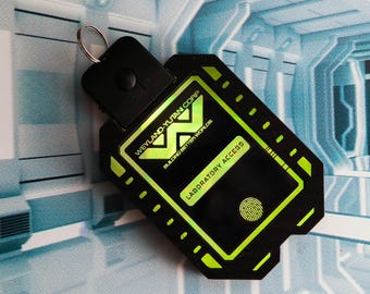 Personalized Sci-Fi LED Accessory, Weyland, Aperture, Umbrella, Cyberdyne, Biohazard, and more, Rechargeable Badge for Cosplay & Conventions