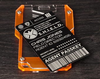 Personalized S.H.I.E.L.D. ID Card – Laser Engraved Aluminum Badge