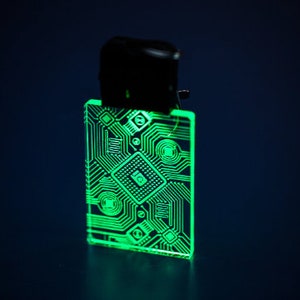 Cyber Punk Circuit Pendant - Made in USA | Color Changing - Stocking Stuffer - Cyberpunk Keychain