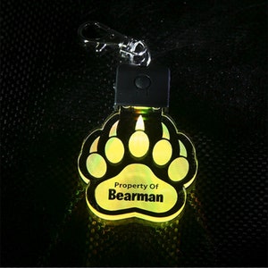 Human Pup Necklace Light Up Dog Tag Color Changing Stocking Stuffer LED Bone Tag Acrylic Name Tag image 9