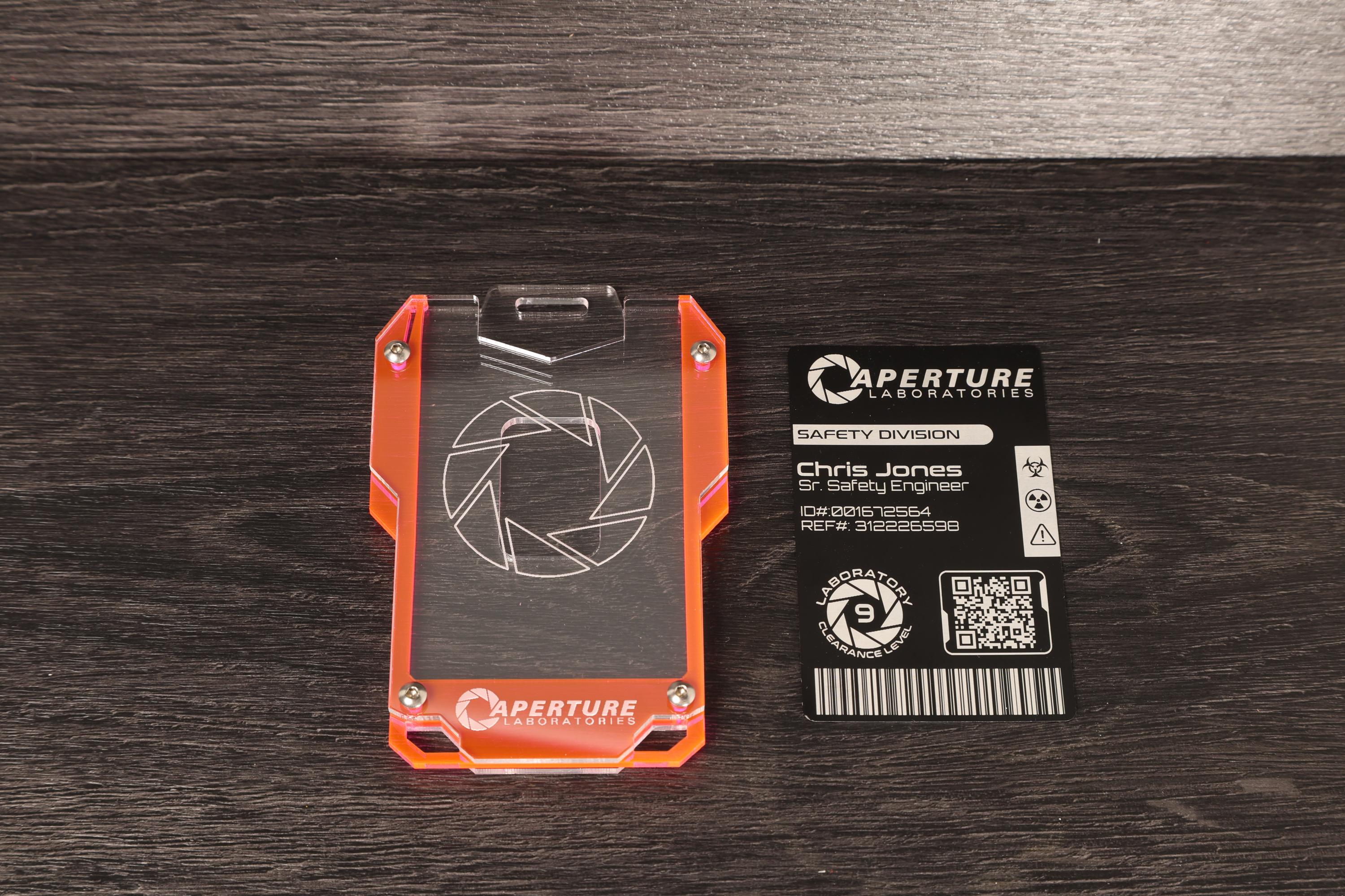 Aperture Laboratories Cyberpunk Keycard Style Card ID Holder - Aperture ...