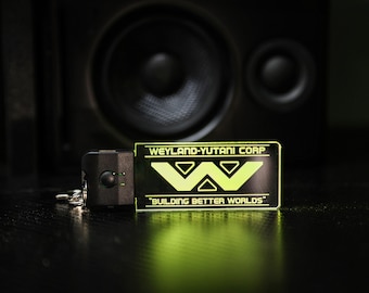 LED Illuminated Weyland Yutani Keychain, perfect gift for Alien fans