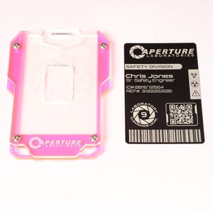 Aperture Laboratories Cyberpunk Keycard Style Card ID Holder - Aperture ...