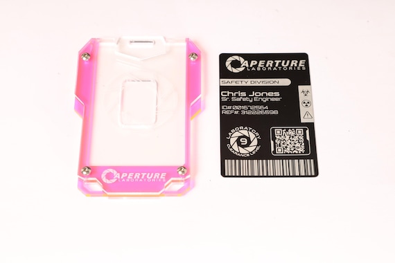 Aperture Laboratories Cyberpunk Keycard Style Card ID Holder