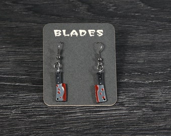 Bloody Knife  Earrings - Horror Earrings - Scary Earrings - Murder Earrings