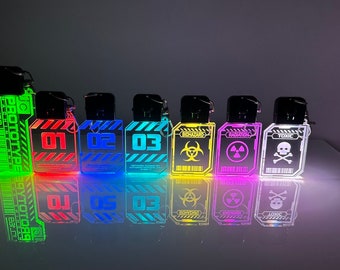 Cyberpunk Keychain - Color Changing - Stocking Stuffer -Light Up Cyberpunk Keychain