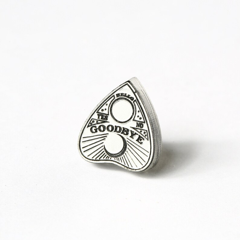 Ouija Planchette Stud Earrings: Detailed Maple Wood - Lightweight Design image 2