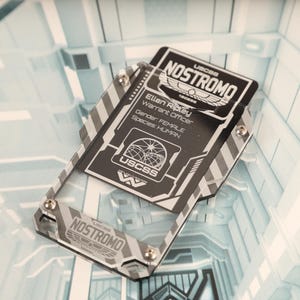 USCSS NOSTROMO Cyberpunk keycard style card ID holder - Aperture Laboratories badge holder.