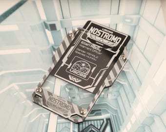 USCSS NOSTROMO Cyberpunk keycard style card ID holder - Alien badge holder.