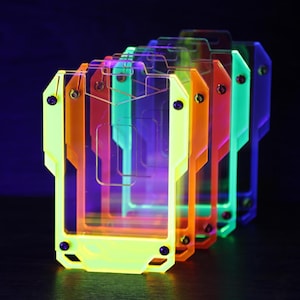 Cyberpunk futuristische ID-kaarthouder | Badgehouder | Keycardhouder | Stijlvol cyberaccessoire voor werk of evenementen