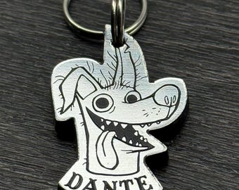 Dante-Inspired Pet Tag – Premium Acrylic ID Tag for Dogs | Spirit Guide Design
