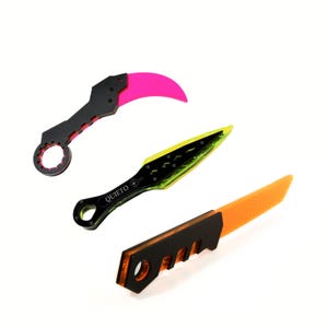 Cyberpunk Knife - Cyberpunk Dagger - Cyberpunk Karambit - CyberPunk Blade - UV Reactive - Wraith Kunai Dagger.