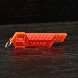 Gamer Life Bar Keychain - Gamer Mana Bar Keychain -  Black light Glow Pendant - UV Reactive Pendant - Gamer Keychain