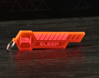 Gamer Life Bar Keychain - Gamer Mana Bar Keychain -  Black light Glow Pendant - UV Reactive Pendant - Gamer Keychain