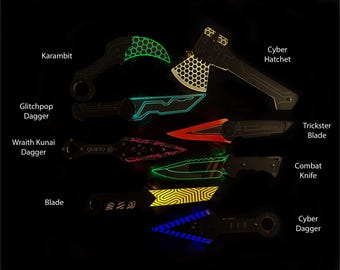 LED Illuminated Cyberpunk Cosplay Knife | Futuristic Light-Up Prop | Sci-Fi Costume Accessory